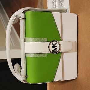Michael Kors Crossbody Bag in Green and White